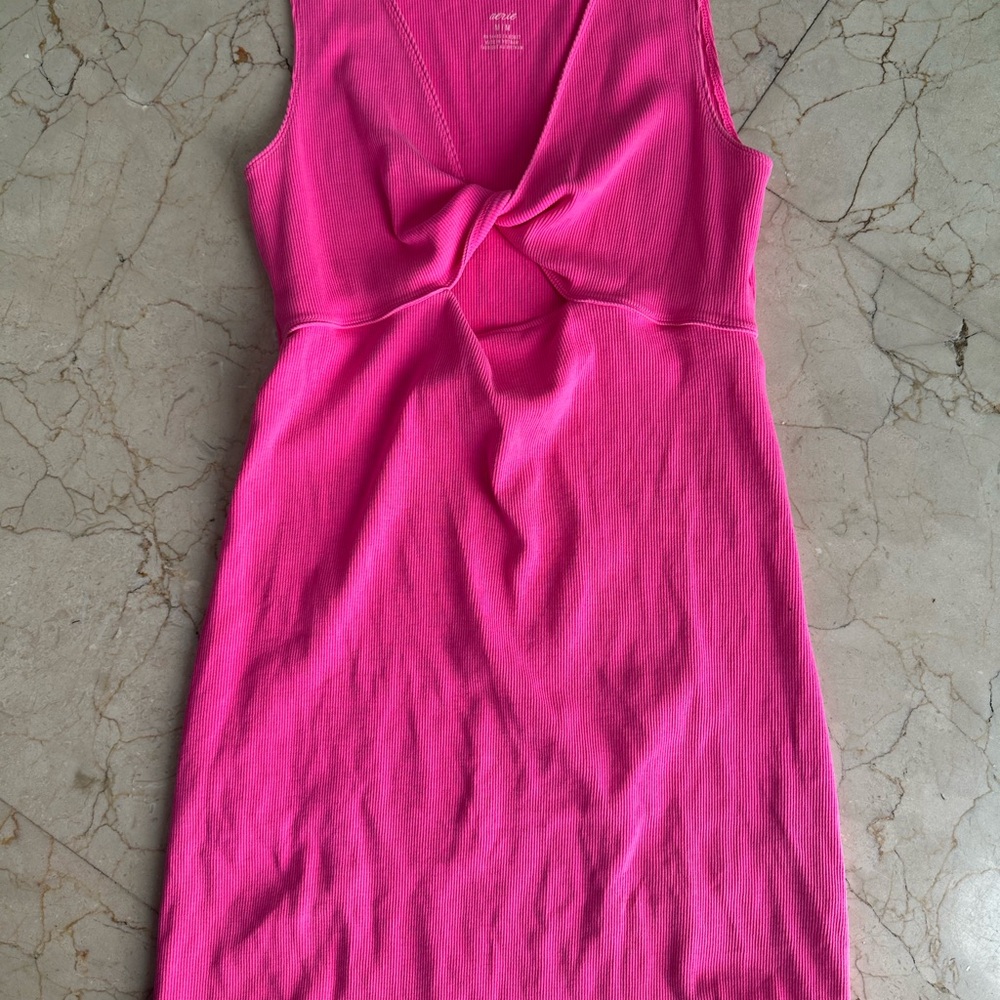 Aerie Fuchsia Knotted Mini Dress M